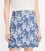 Embroidered Scalloped Shift Skirt carousel Product Image 2