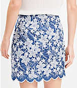 Embroidered Scalloped Shift Skirt carousel Product Image 3