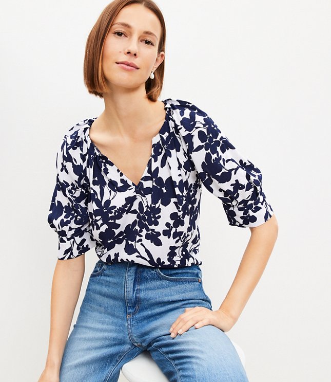 Forget Me Not Pleated V-Neck Blouse