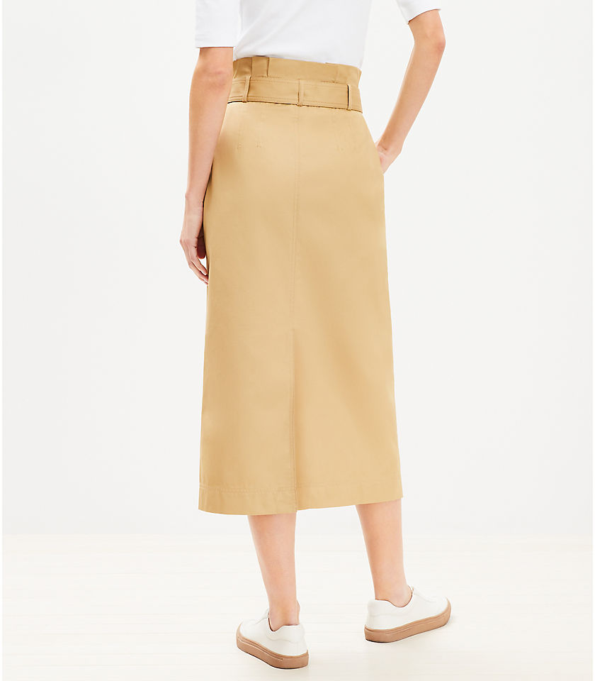 Petite Trench Wrap Pocket Skirt