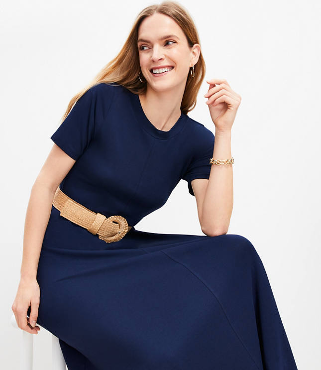 Robe De Cocktail Maxi Yming – Manches Courtes Dentelle – Bleu – Taille XL – Neuwertop