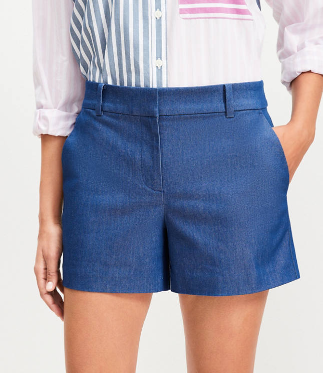 Petite Riviera Shorts in Refined Denim