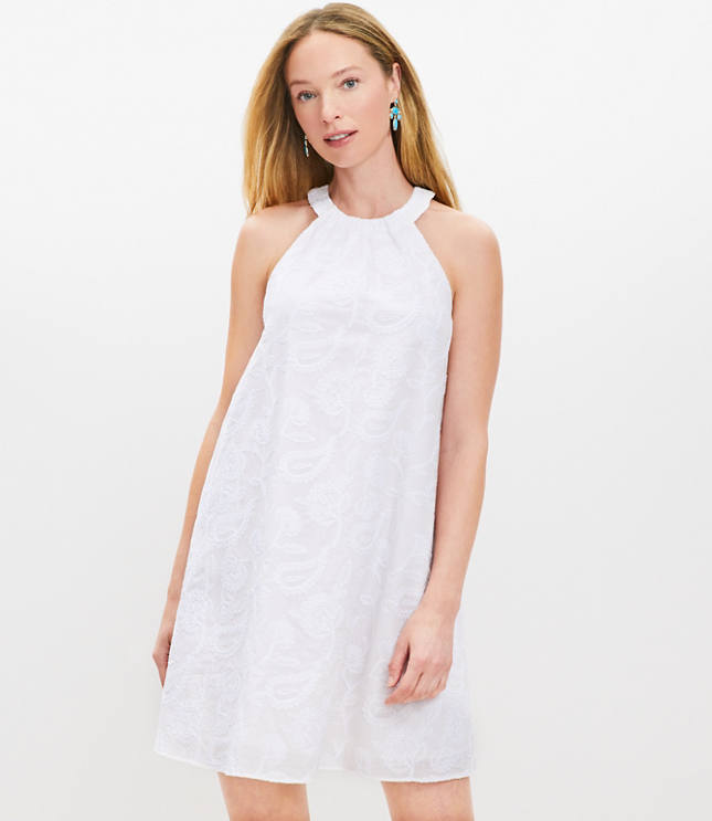 Tall Linen Blend Twist Shift Dress