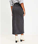 Fresh Cut Denim Maxi Skirt in Washed Black carousel Product Image 3