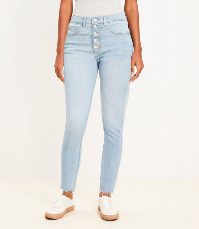 Button-Front Jeans