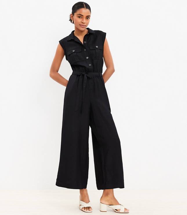 Petite Wide Leg Jumpsuit