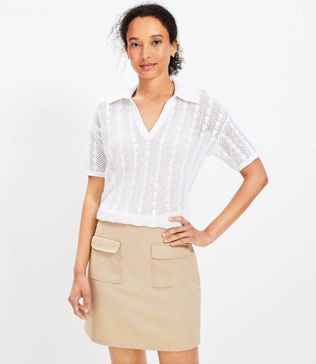 Textured Collared Sweater