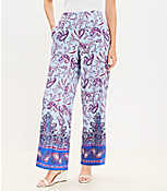 Fluid Pull On Wide Leg Pants in Paisley carousel Product Image 1