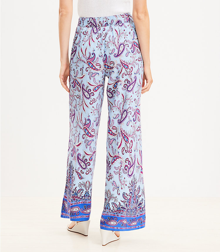 Fluid Pull On Wide Leg Pants in Paisley image number 2