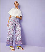 Fluid Pull On Wide Leg Pants in Paisley carousel Product Image 4