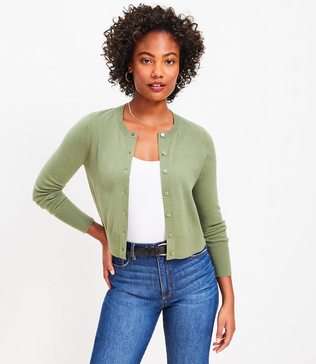 Petite shop cropped cardigan