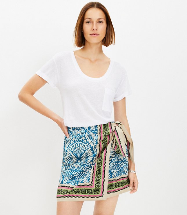 Palm Mini Wrap Skirt