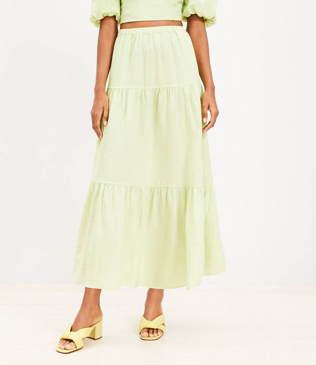 Petite Tiered Maxi Skirt