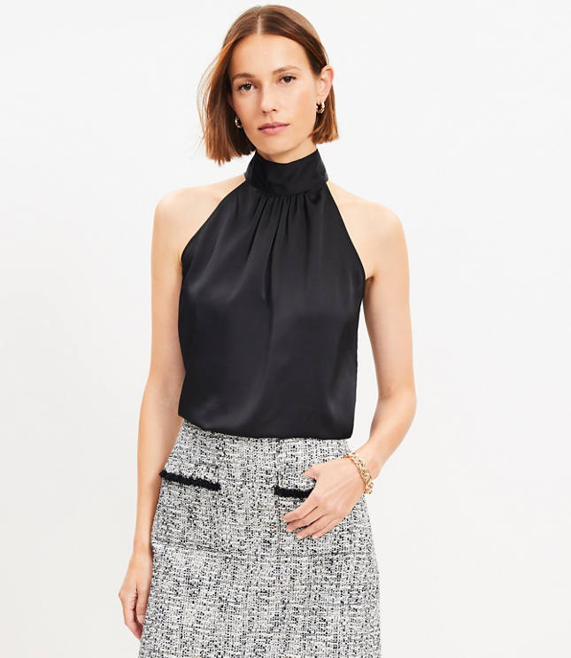 Back Ribbon Halter Top