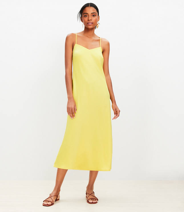 Bias Midi Slip Dress