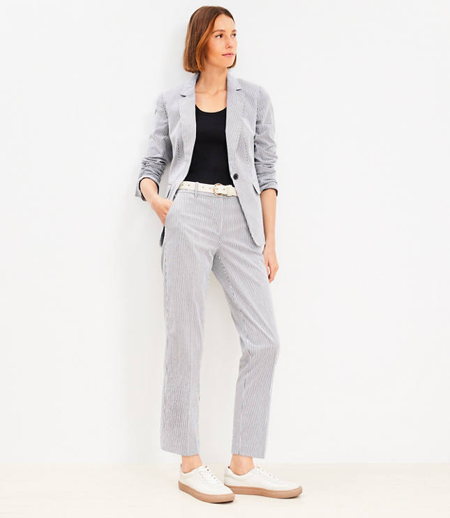 Riviera Slim Pants in Seersucker Stripe