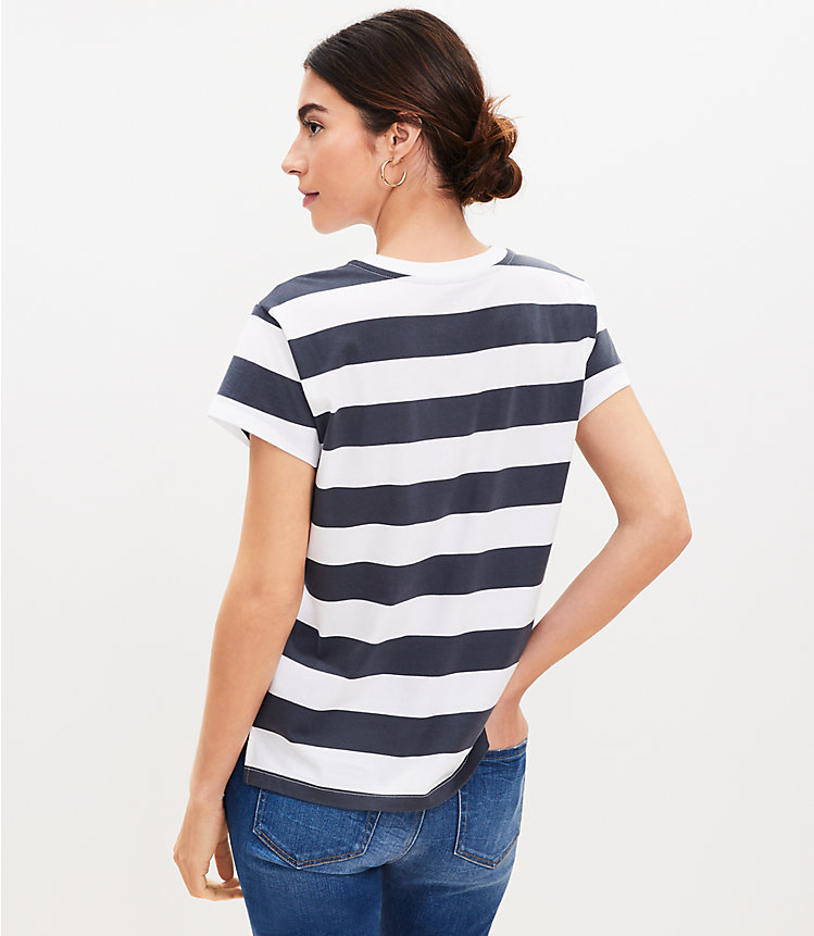 Stripe Modern Relaxed Crew Tee image number 2