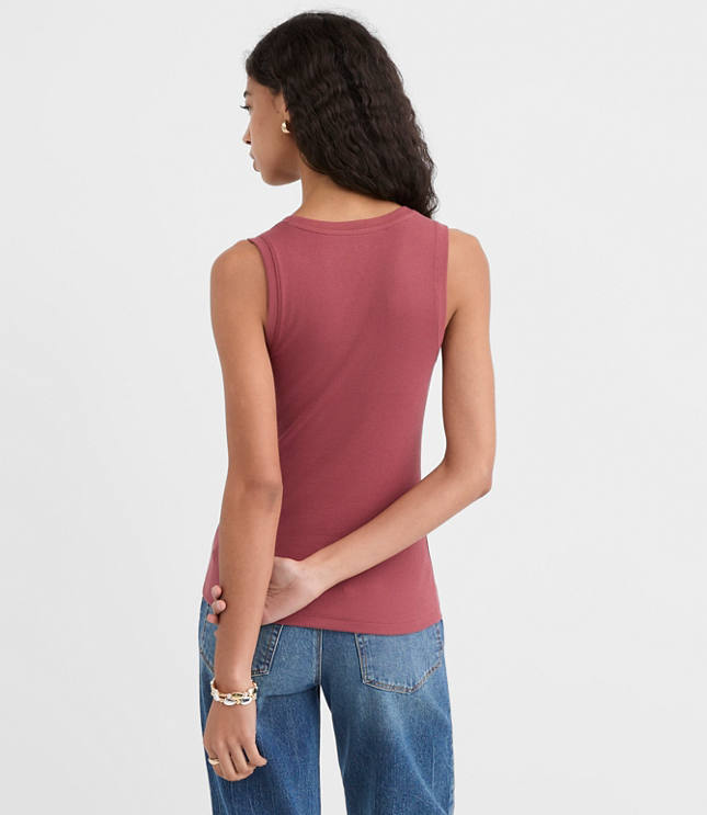 Petite Perfect Ribbed Scoop Neck Tank Top carousel Product Image 3