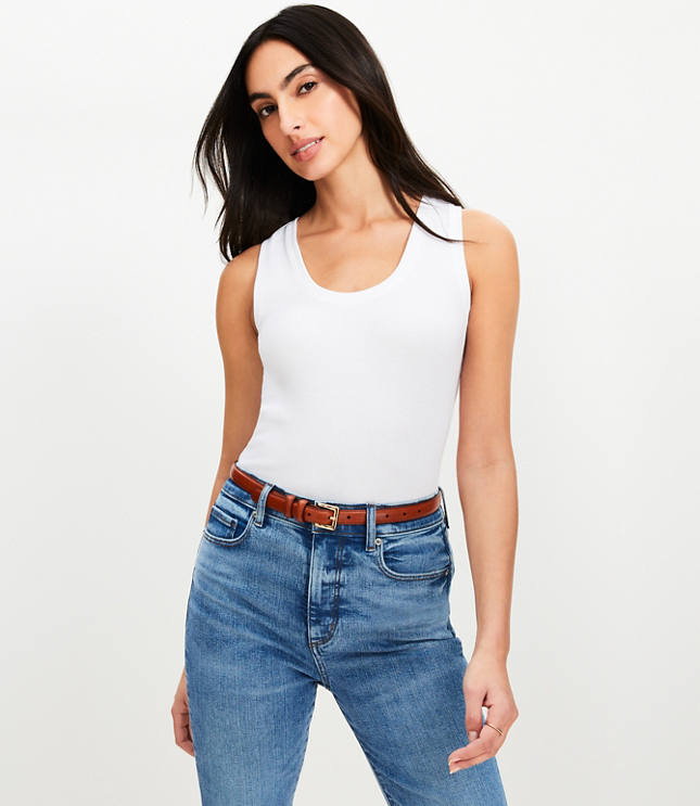 Petite Perfect Ribbed Scoop Neck Tank Top carousel Product Image 2