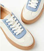 Varsity Lace Up Sneakers carousel Product Image 2
