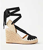 Lace Up Espadrille Wedge Heels carousel Product Image 1