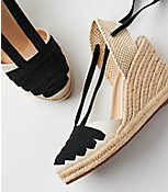Lace Up Espadrille Wedge Heels carousel Product Image 2