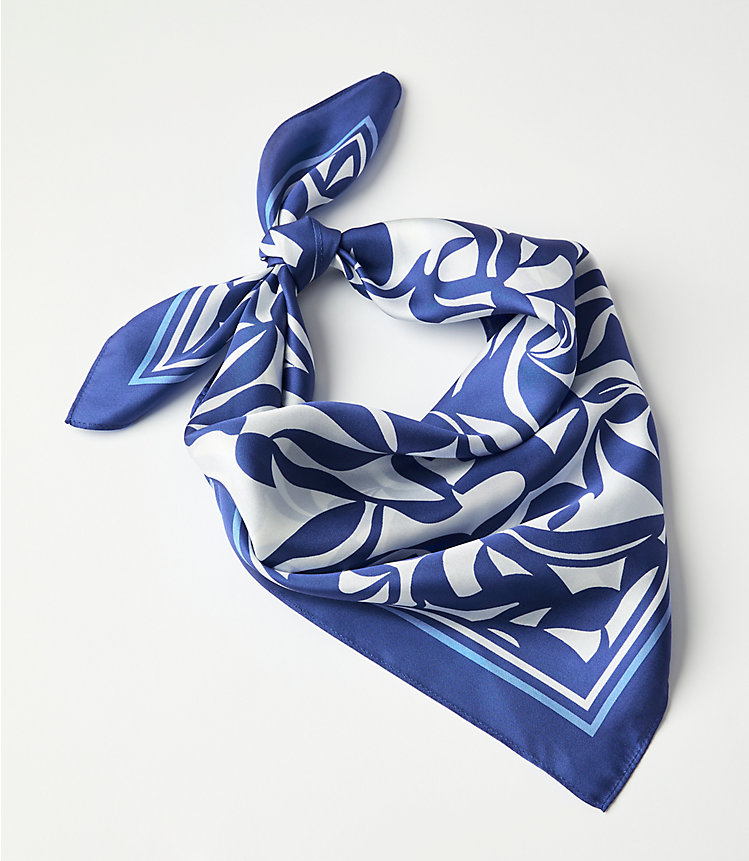 Abstract Swirl Square Silk Scarf image number null