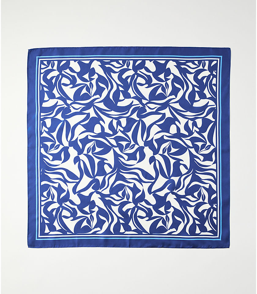 Abstract Swirl Square Silk Scarf