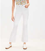 Petite High Rise Kick Crop Jeans in White carousel Product Image 1