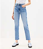 Petite High Rise Slim Jeans in Mid Vintage Wash carousel Product Image 1