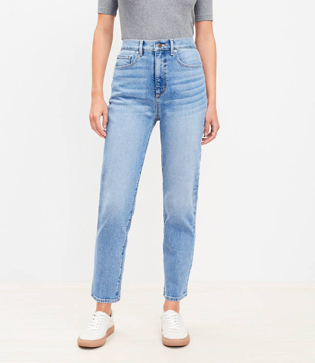 Petite High Rise Slim Jeans in Mid Vintage Wash