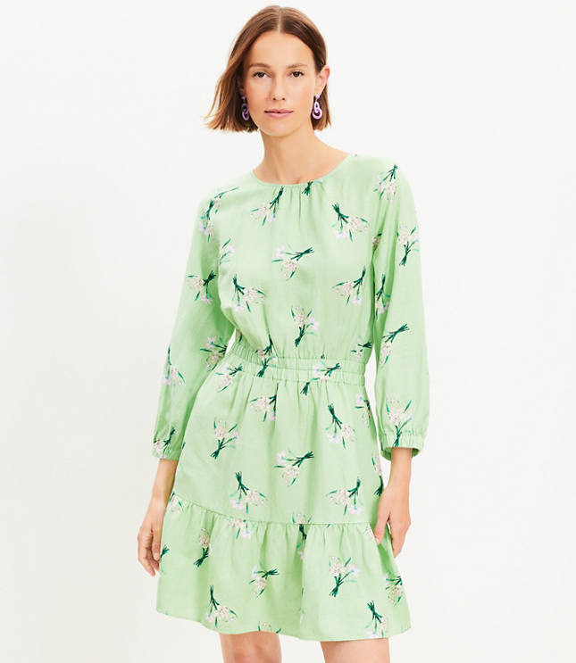 Dobby Button Swing Shirtdress