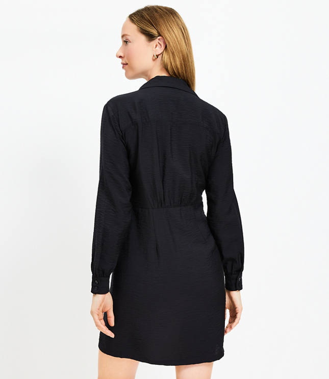 Dahlia Tie Front Mini Shirtdress