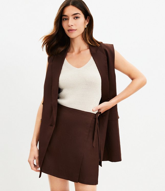 Linen Blend Skort