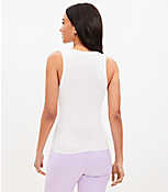 Petite Ribbed V-Neck Sweater Tank Top carousel Product Image 3