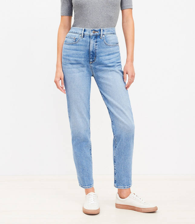 Petite Curvy High Rise Slim Jeans in Mid Vintage Wash