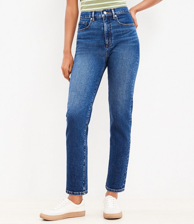 LOFT Petite Modern Cuffed Skinny Ankle Jeans In Wishbone Wash, $69, LOFT