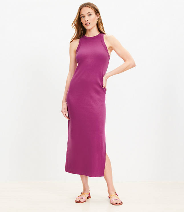 Petite Perfect Ribbed Tank Midi Dress