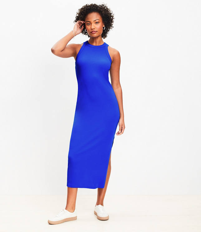 Petite Perfect Ribbed Tank Midi Dress