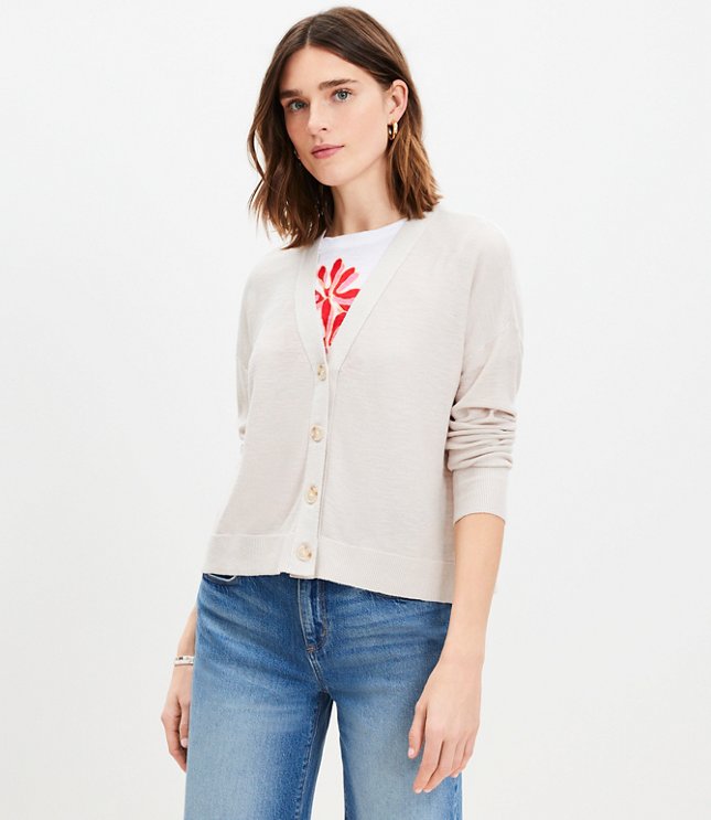 Petite Drop Shoulder Cardigan