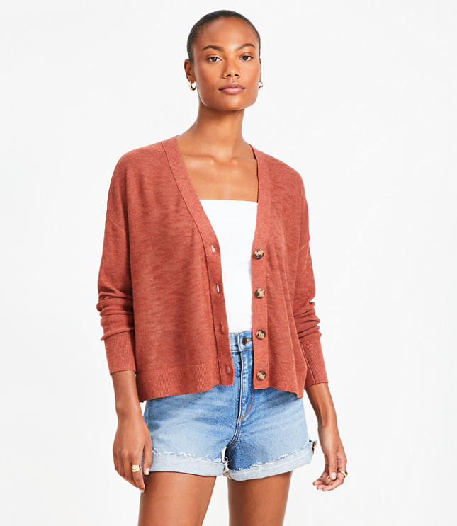 Petite Drop Shoulder Cardigan