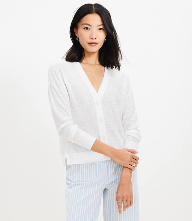 Petite Drop Shoulder Cardigan