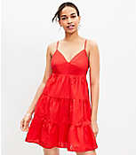 Petite Tropical Eyelet Strappy Swing Dress carousel Product Image 1