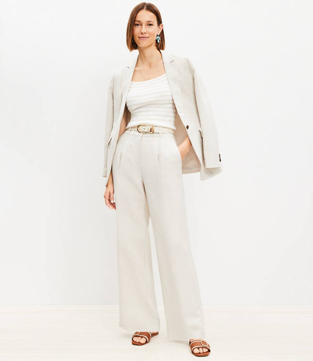 Peyton Trouser Pants in Linen Blend