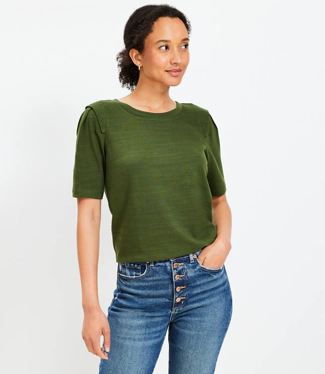 Pleated Sleeve Tee