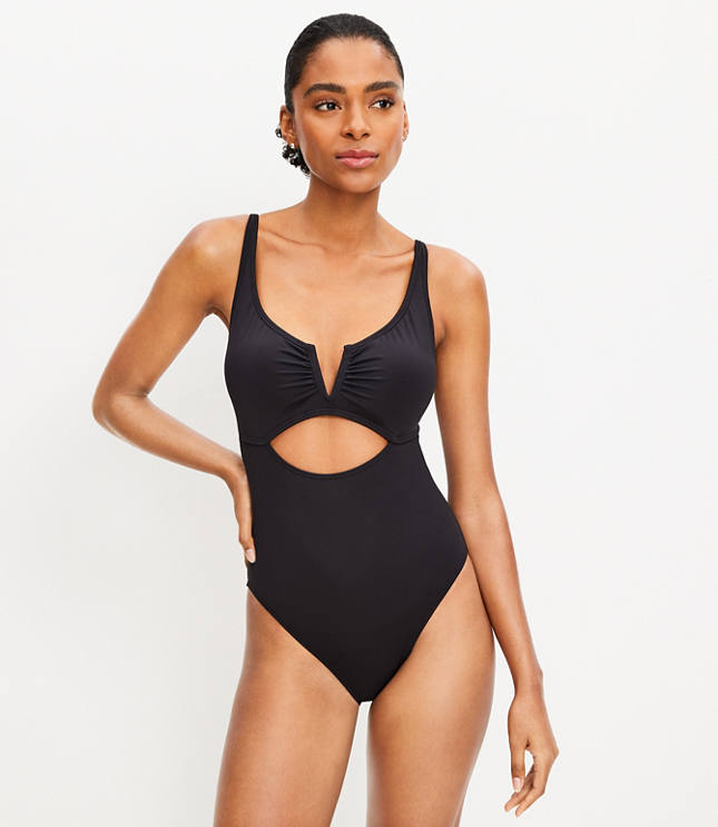 LOFT Beach V Wire One Piece Swimsuit