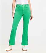 Petite Fresh Cut High Rise Kick Crop Jeans in Juicy Lime carousel Product Image 1