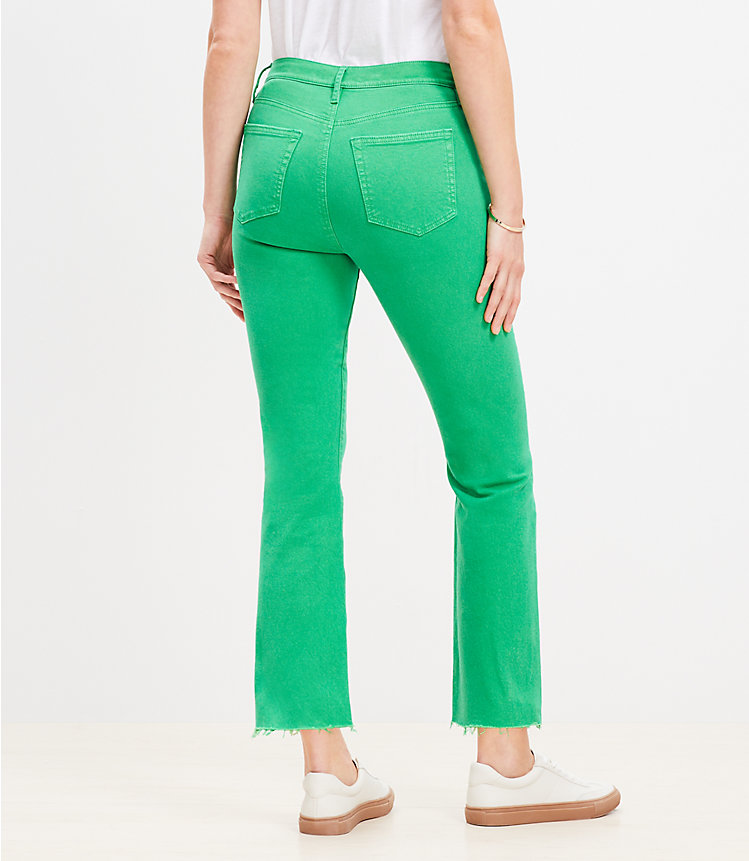 Petite Fresh Cut High Rise Kick Crop Jeans in Juicy Lime image number 2