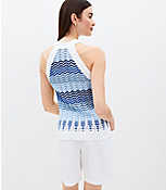 Petite Textured Stripe Halter Sweater carousel Product Image 3