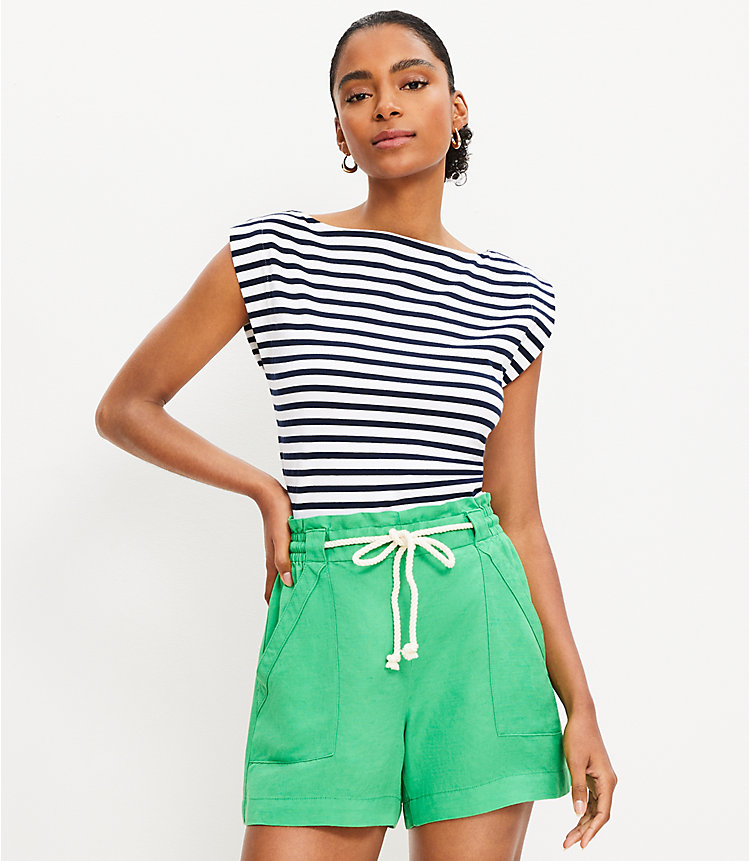 Petite Breezy Shorts in Linen Blend image number 0